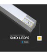 120cm 40W LED railverlichting voor ophanging - Samsung LED chip, 3300lm, zilver, 5 jaar garantie