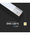 40W LED lineair pendelarmatuur, zwart - Samsung LED chip, 4000K, 120cm, 5 jaar garantie