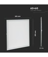 40W LED Paneel 60x60 Samsung Chip 4000K
