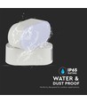 6W ovale wandlamp - IP65, wit, kantelbaar, incl. lichtbron
