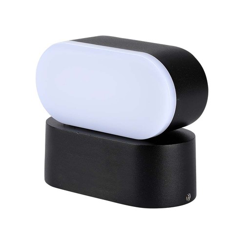 5W LED wandlamp - IP65, zwart, 110x54x97mm, incl. lichtbron