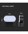 5W LED wandlamp - IP65, zwart, 110x54x97mm, incl. lichtbron