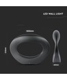 9W LED wandlamp - Zwart, 1070lm, 3000K, aluminium, binnen