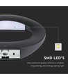 9W LED wandlamp - Zwart, 1070lm, 3000K, aluminium, binnen