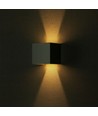 11W LED wandlamp - Bridgelux chip, 3000K, grijs, vierkant, aluminium, IP65