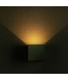 11W LED wandlamp - Bridgelux chip, 3000K, grijs, vierkant, aluminium, IP65