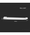 18W rechthoekige LED wandlamp - 360° draaibaar, 4000K, IP44, 60cm, incl. lichtbron