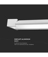 18W rechthoekige LED wandlamp - 360° draaibaar, 4000K, IP44, 60cm, incl. lichtbron