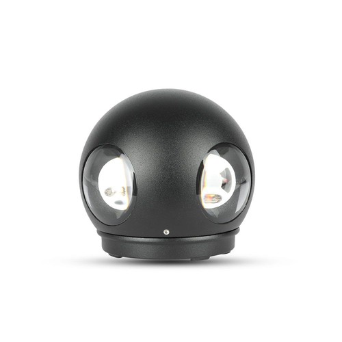 4W Wandlamp Rond - LED, 4000K, IP65, Zwarte behuizing