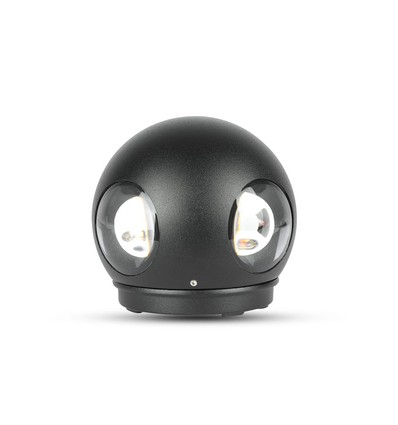 4W Wandlamp Rond - LED, 4000K, IP65, Zwarte behuizing