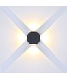 4W Wandlamp Rond - LED, 4000K, IP65, Zwarte behuizing