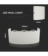 5W Wandlamp - LED, 3000K, Zandkleurig wit