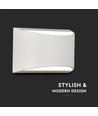 10W LED wandlamp met up/down licht - Bridgelux chip, IP54, wit, 4000K