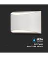 10W LED wandlamp met up/down licht - Bridgelux chip, IP54, wit, 4000K