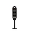 5W LED tuinlamp met zonne-energie en sensor - IP65, 70cm hoogte, spies/voet, 4000K, zwart/wit, 360 graden lichtopbrengst