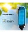 5W LED tuinlamp met zonne-energie en sensor - IP65, 70cm hoogte, spies/voet, 4000K, zwart/wit, 360 graden lichtopbrengst