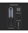 5W Solara LED tuinlamp met sensor - Zonne-energie, IP65, 400lm, zwart/wit, incl. spies en batterij