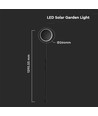 8W Solara LED tuinlamp op zonne-energie - IP65, 360 graden, in hoogte verstelbaar, schemersensor, incl. batterij
