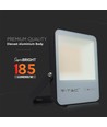 50W LED Schijnwerper - 6400K Zwarte Behuizing, Grijs Glas, 185lm/W