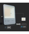 50W LED Schijnwerper - 6400K Zwarte Behuizing, Grijs Glas, 185lm/W