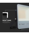 50W LED Schijnwerper - 6400K Zwarte Behuizing, Grijs Glas, 185lm/W