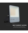 50W LED Schijnwerper - 6400K Zwarte Behuizing, Grijs Glas, 185lm/W