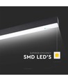 120cm 40W LED lichtrail met Samsung chip - 3400lm, dimbaar, zilver/zwart aluminium, 6400K