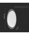 40W Designer Dome LED plafondlamp - Ø40cm, CCT kleurwissel, dimbaar, sterrenhemel effect, incl. afstandsbediening