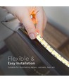 5m 17W/m LED strip - 12V DC, IP20, 204 LEDs per meter
