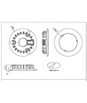Ø6,8cm Unni68 meubelspot RA95 - 12V DC, Zaagmaat: Ø5,6 cm, Afmetingen: Ø6,8 cm, Mat wit