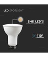 6 stuks 4,5W LED lampen - GU10, 400lm, 110 graden, melkwit glas
