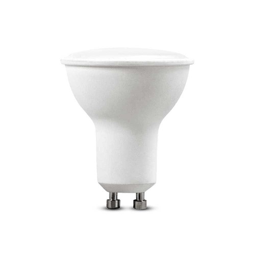 4,5W GU10 Spotlight - Wit Plastic, Melkwit Kapje, 6500K, 110D, 6 stuks/verpakking