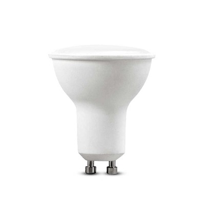 4,5W GU10 Spotlight - Wit Plastic, Melkwit Kapje, 6500K, 110D, 6 stuks/verpakking