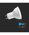 4,5W GU10 Spotlight - Wit Plastic, Melkwit Kapje, 6500K, 110D, 6 stuks/verpakking
