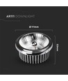 AR111 LED vervangbare reflector spot 20W - 6400K, 40°/20°, zilver