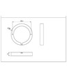 LEDlife Unni68 opbouwring - Geborsteld staal, Ø6,8 cm