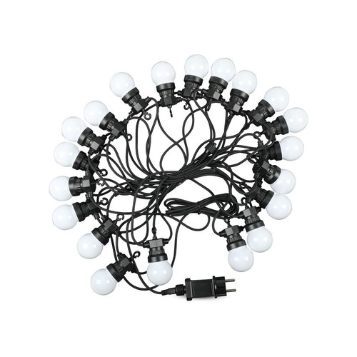 0,5W - LED Lichtsnoer Lampjes, 10m, 20 Lampjes, EU Stekker, 6000K, 24V