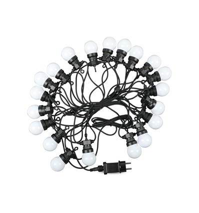 0,5W - LED Lichtsnoer Lampjes, 10m, 20 Lampjes, EU Stekker, 6000K, 24V