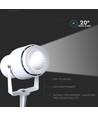 12W LED prikspot - IP65, 3000K, wit, 20 graden, aluminium