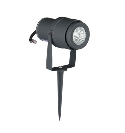 12W LED tuinspot met prikpen - Grijs, IP65 buiten, 3000K