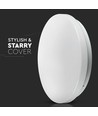 18W LED plafondlamp met sterrenhemel, Ø31cm - 3-in-1 CCT, 100lm/W, witte rand, incl. lichtbron