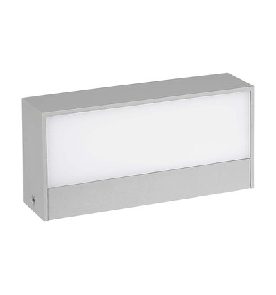 9W Up/Down buiten wandlamp - IP65, grijs, 3000K, 850lm, incl. lichtbron