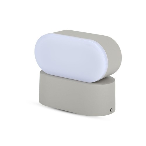 5W LED wandlamp - IP65, grijs, 4000K, verstelbaar, 11 x 5,4 cm