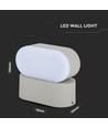 5W LED wandlamp - IP65, grijs, 4000K, verstelbaar, 11 x 5,4 cm