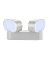 2x5W LED Wandlamp - Verstelbare richting, Buiten IP65, 3000K, Wit, Behuizing