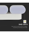 2x5W LED Wandlamp - Verstelbare richting, Buiten IP65, 3000K, Wit, Behuizing
