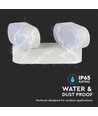 2x5W LED Wandlamp - Verstelbare richting, Buiten IP65, 3000K, Wit, Behuizing