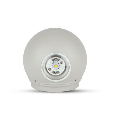 4W ronde LED wandlamp - IP65, grijs, 3000K, Ø11 cm, incl. lichtbron