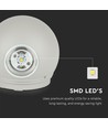 4W ronde LED wandlamp - IP65, grijs, 3000K, Ø11 cm, incl. lichtbron