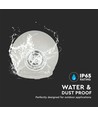 4W ronde LED wandlamp - IP65, grijs, 3000K, Ø11 cm, incl. lichtbron